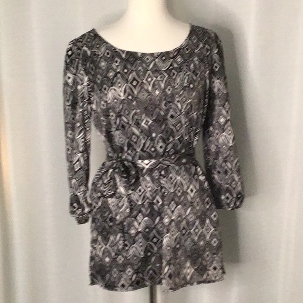 Elementz Black & White Tunic Top